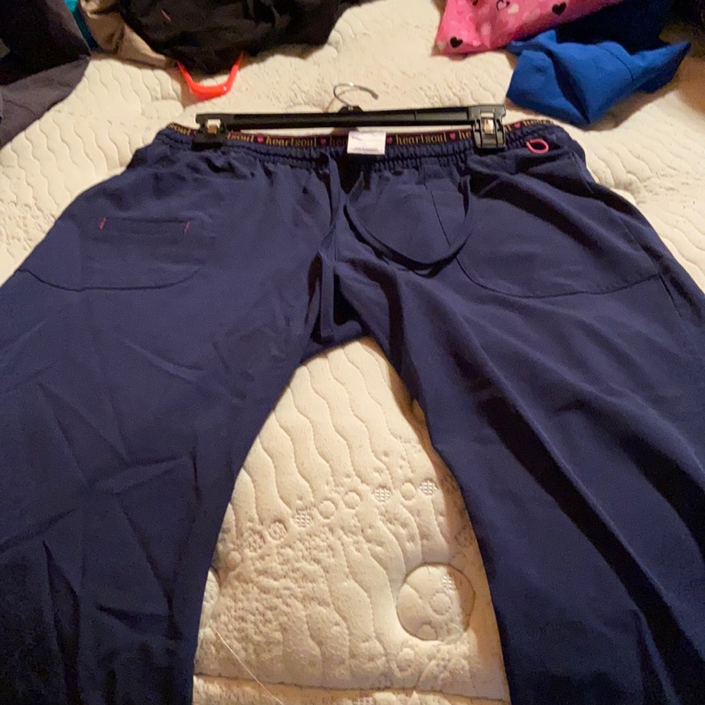 Navy heart soul pants